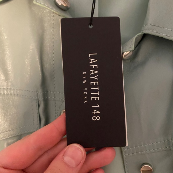 LAFAYETTE 148 Mint Leather Jacket - Picture 5 of 7